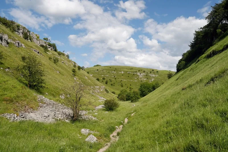 Scenic Lathkill Dale, Peak District National Park