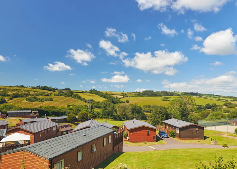 Caravans at Devon Hills Holiday Park (PAIG) in Paignton, South Devon, England, UK