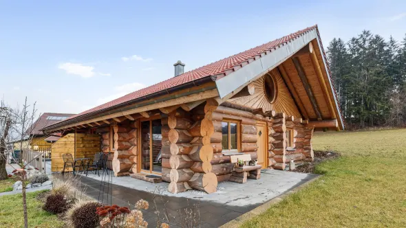 Ein Blockhaus in Bayern.
