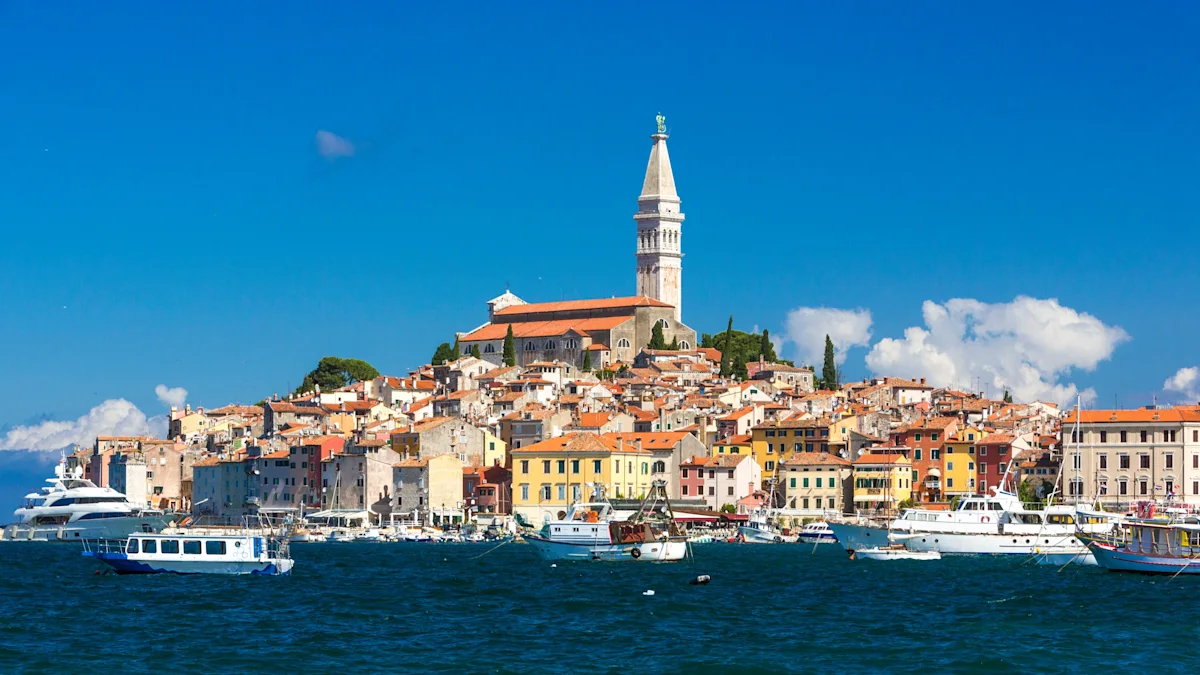 Rovinj seen from the sea