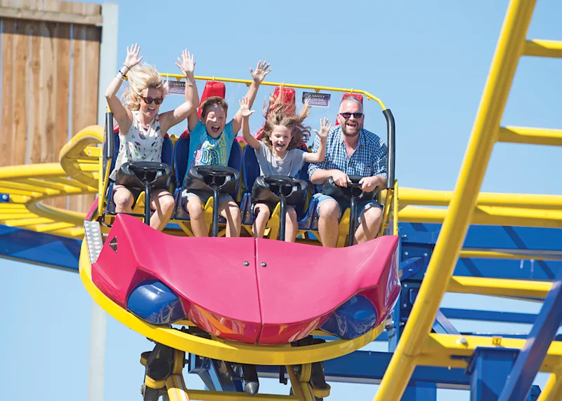 The Twister ride at Crealy Theme Park & Resort