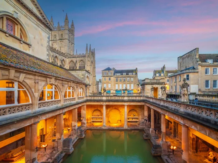 Historical roman bathes in Bath city