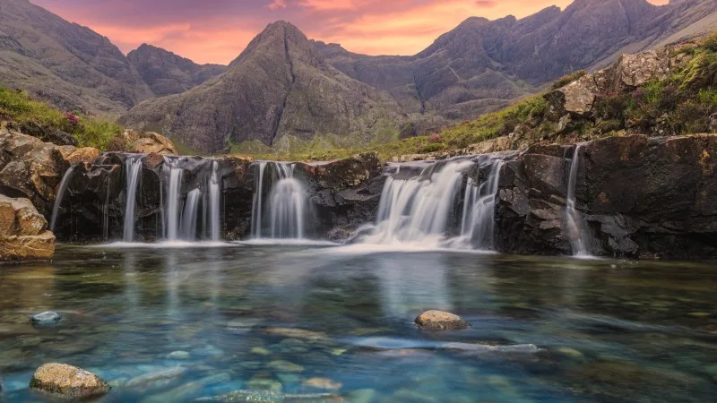 Amazing sunset at the Fairy Pools