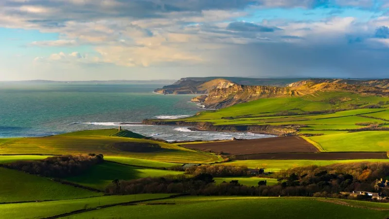 Kimmeridge and the Dorset Coastline from Swyre Head