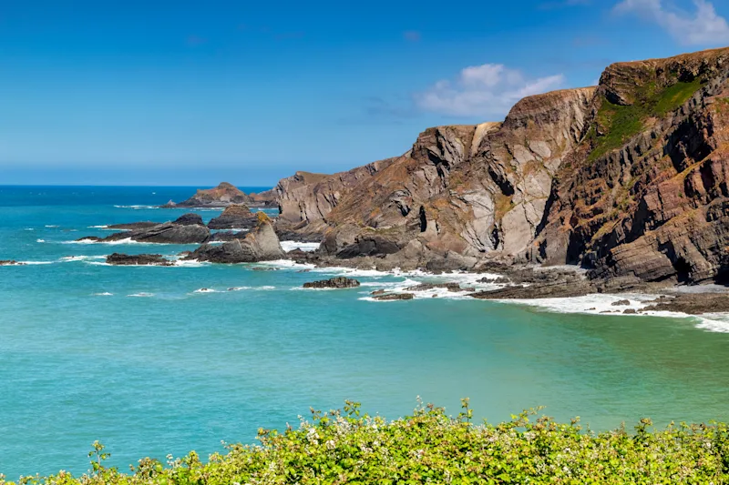 Hartland Quay, near Hartland village, Devon, UK