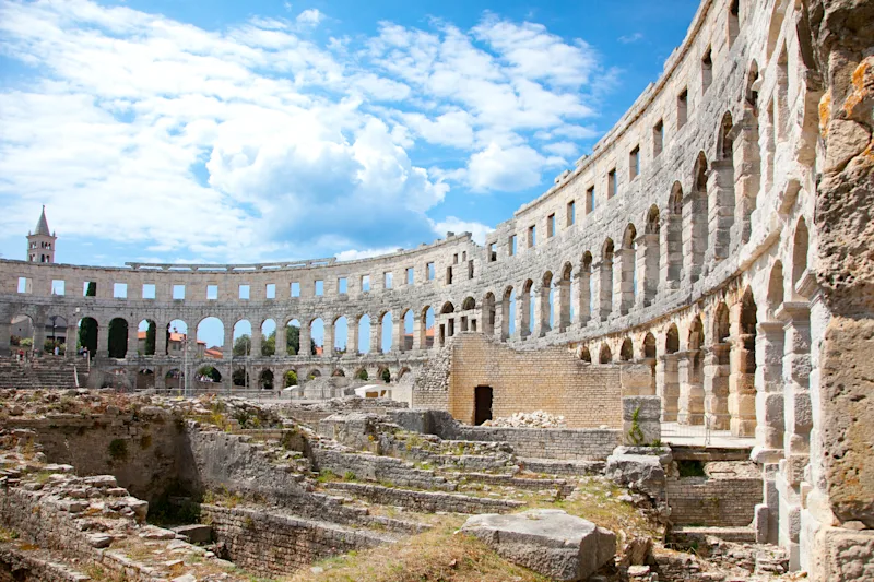 Roman amphitheatre in Pula, Croatia.