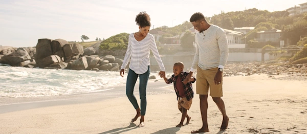 African Family on the beach