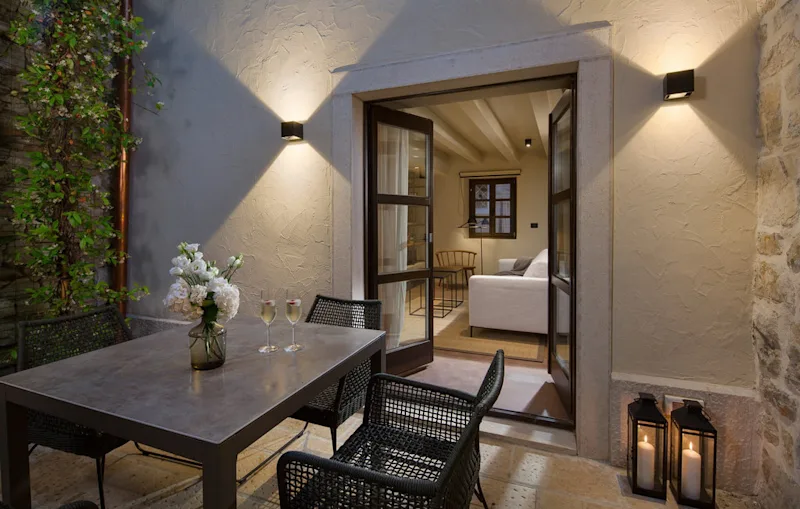 Et moderne feriehus i Porec, Kroatien.