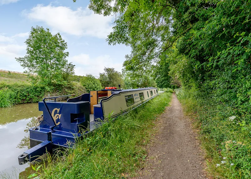 Renee, a classic canal boat from Clifton Cruisers, near Rugby in Warwickshire, England, UK