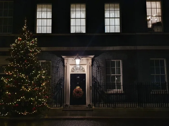 weihnachtszeit 10 downing street - london