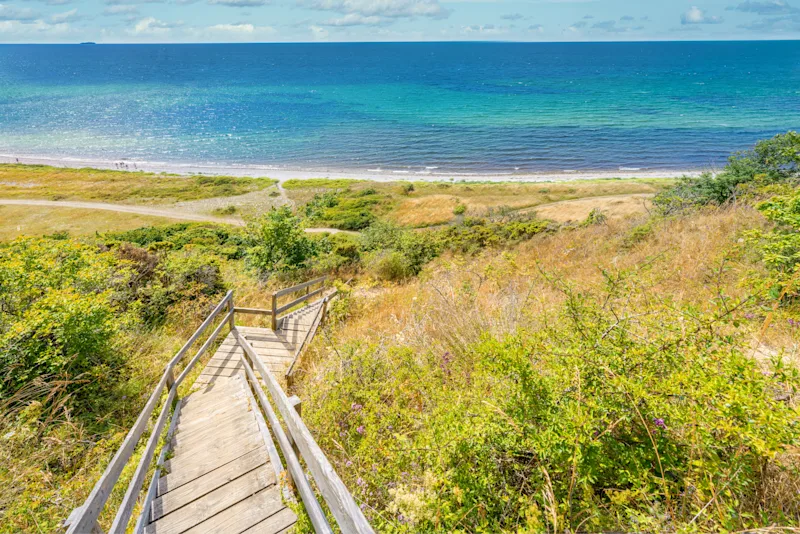 Ein Blick von "Jernhatten", einem Teil des Nationalparks Mols Bjerge in Dänemark.