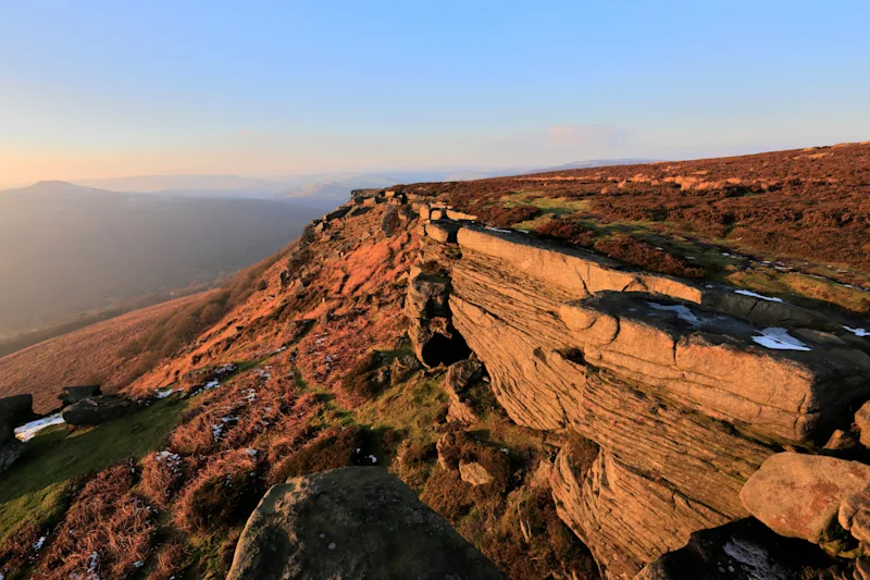 Stanage Edge in the Peak District, Derbyshire, England, UK