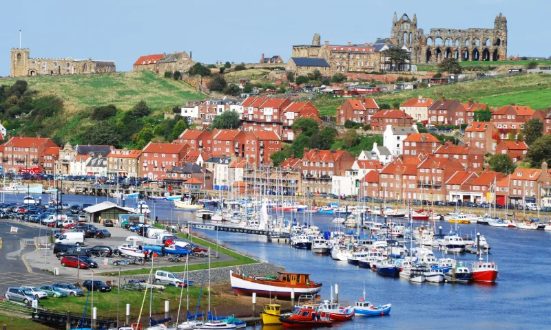 Whitby abbey and harbour