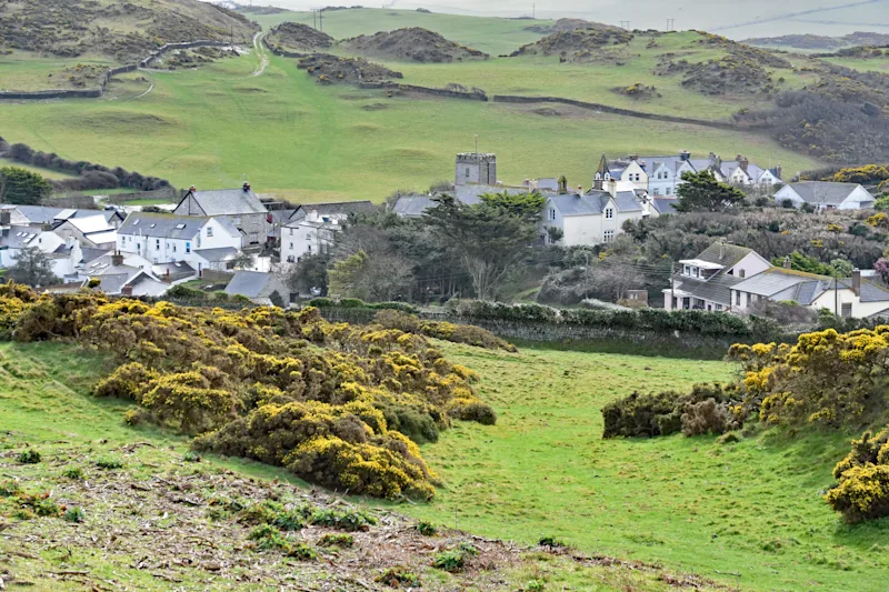 Mortehoe village, Devon, UK