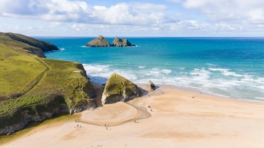 Holywell Bay Beach, Holywell, North Cornwall, UK