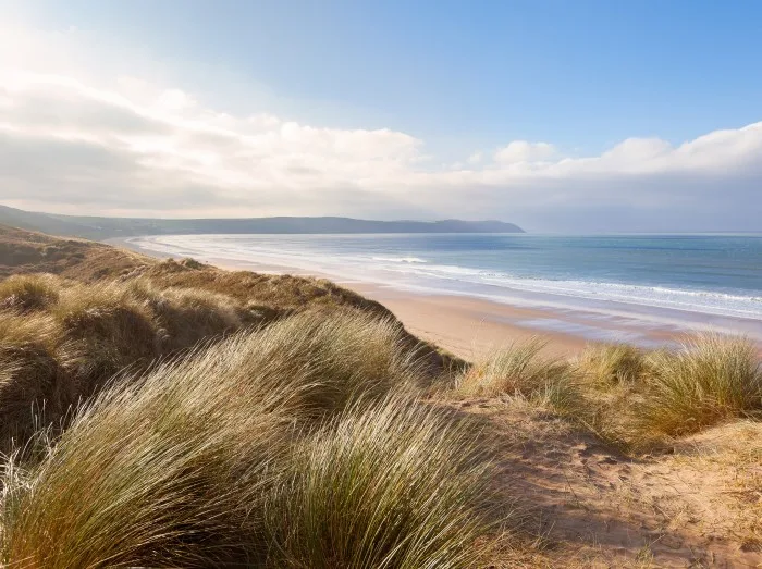 Sand Dunes and Woolacombe Beach