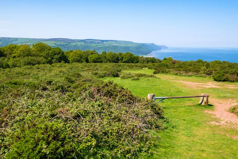 Porlock Bay and Bossington Beach, Somerset, England, UK