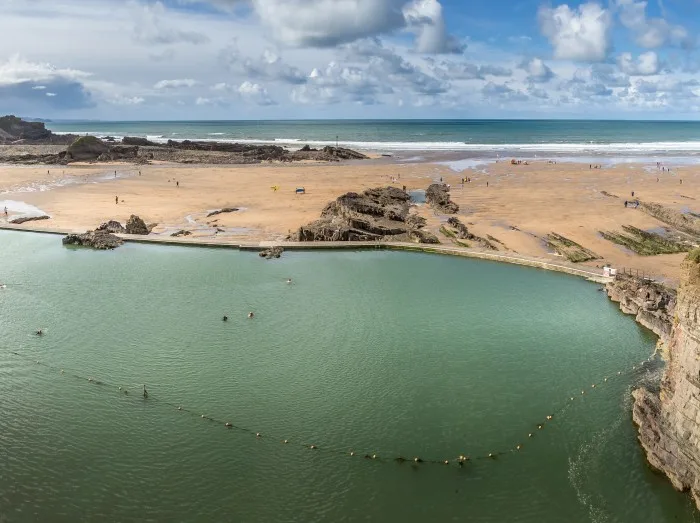 Crooklets beach Bude in North Cornwall