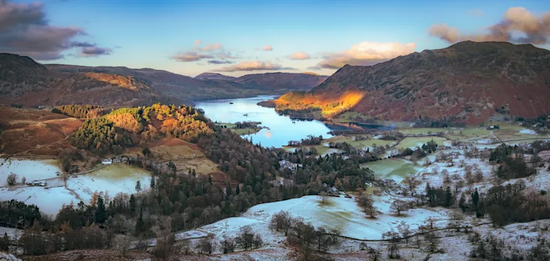 Ullswater Lake in winter, Lake District, Cumbria, England, UK