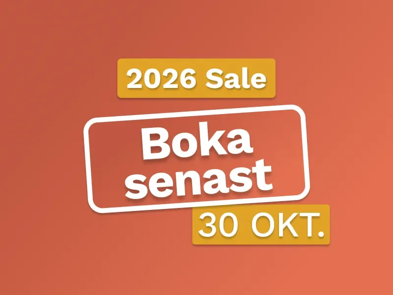 Sista chansen! Spara upp till 20% på 2026