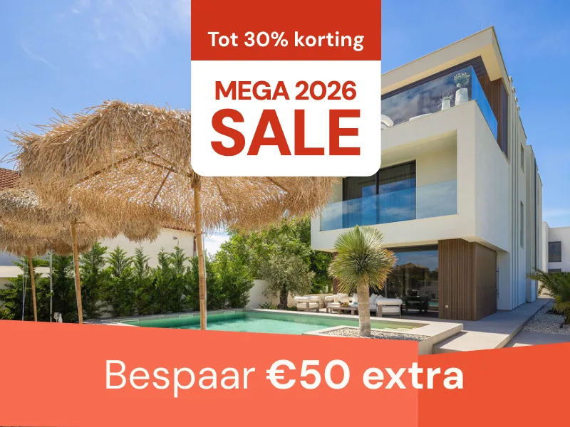 Gebruik uiterlijk maandag kortingscode MEGA2026