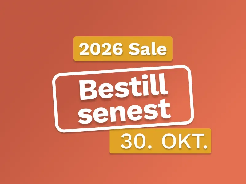 Siste sjanse! Spar opptil 20% i 2026