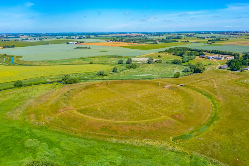 Wikingerburg Trelleborg in Slagelse, Dänemarks besterhaltene Wikingerburg