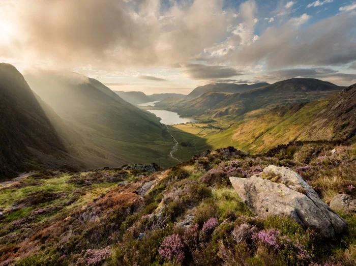 Stunning evening light at Haystacks overlooking Buttermere in the Lake District.