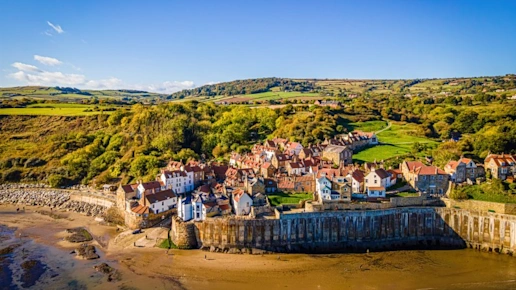 A view of Robin Hood's Bay, a picturesque old fishing village on the Heritage Coast of the North York Moors