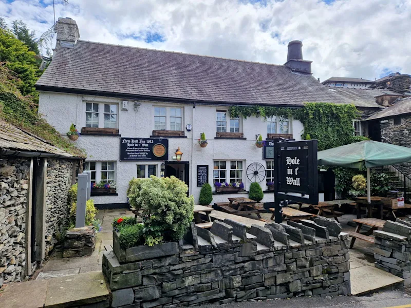 Exterior of Hole In T- Wall English pub in Windermere, Lake District, UK