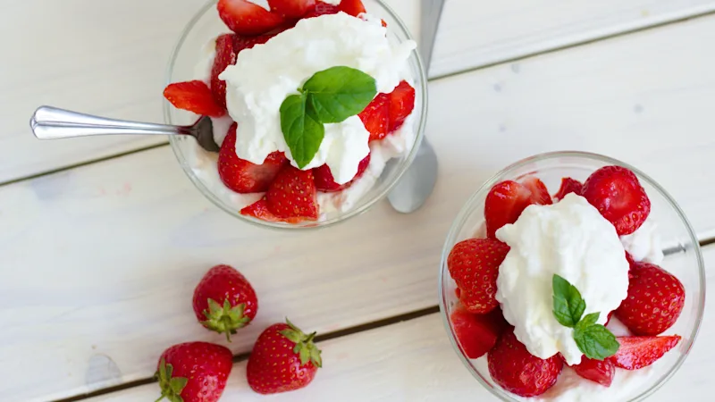 Erdbeeren mit Sahne