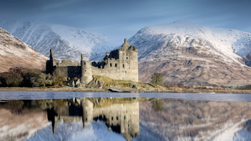 Kilchurn Castle, Loch Awe near Oban in the Scottish Highlands.
