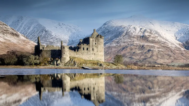 Scotland United Kingdom. , Kilchurn Castle, Loch Awe near Oban in the Scottish Highlands.
