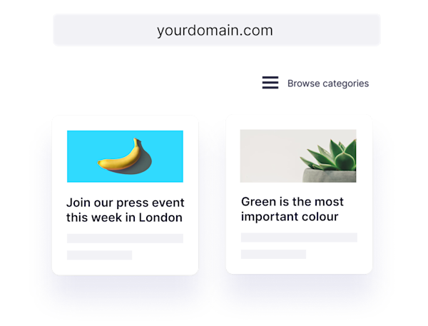 newsroom branded domain url