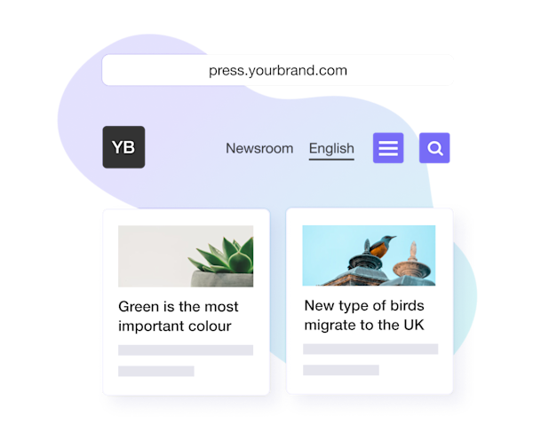 newsroom branded domain url