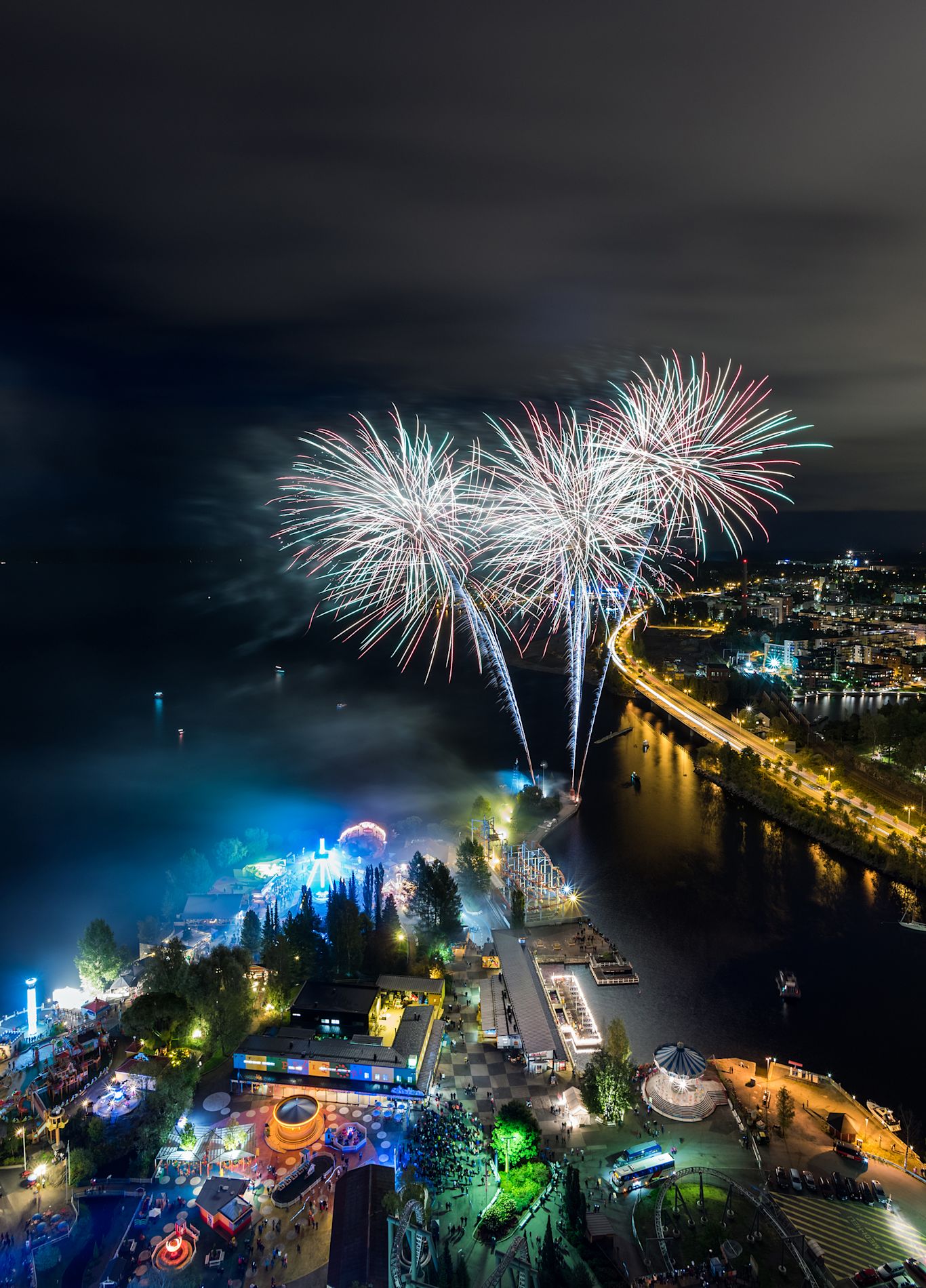 End of summer season fireworks show