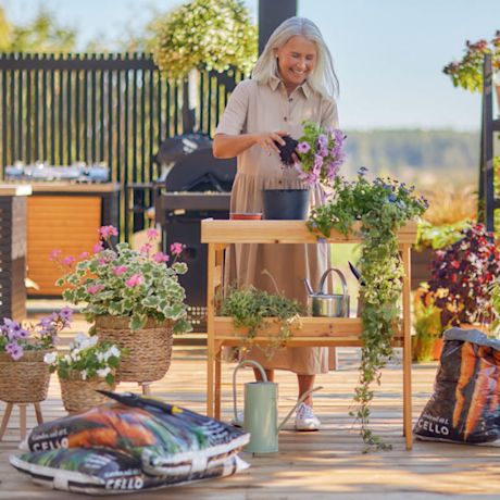 Ulkokukkien istutus käynnissä