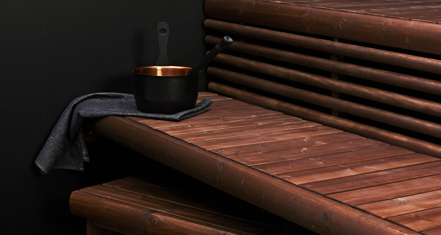 Laude-elementti Cello ja saunan lauteiden asennus.