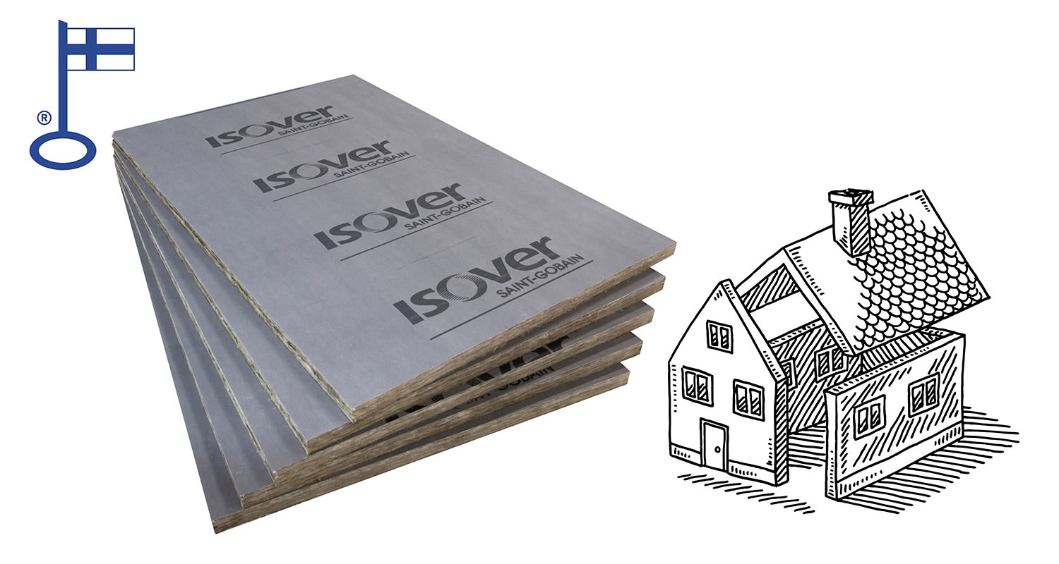 Lisäeristämiseen soveltuva Paroc Isover Facade K-Raudasta.