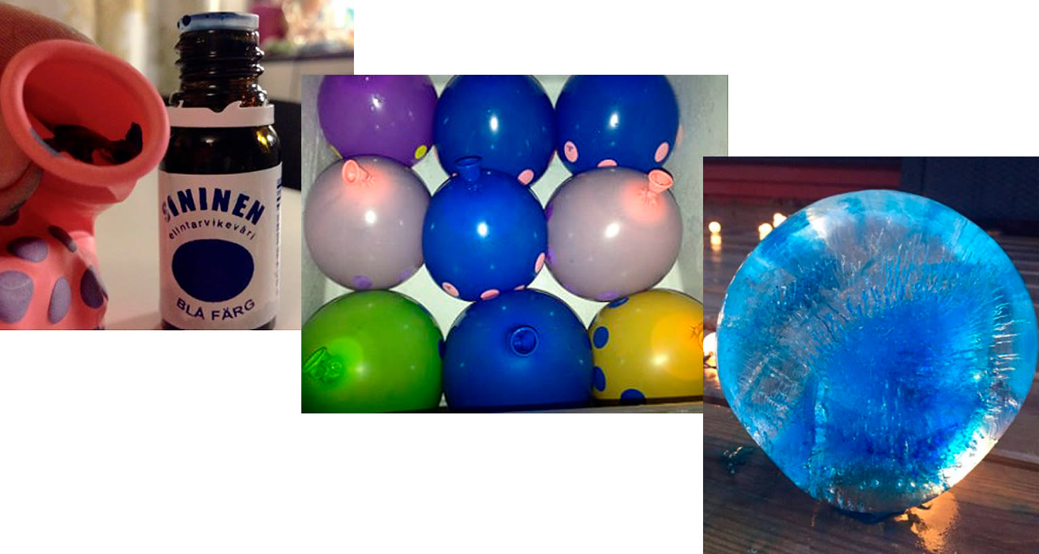 Jäälyhtyjen teko-ohjeet, työvaiheet