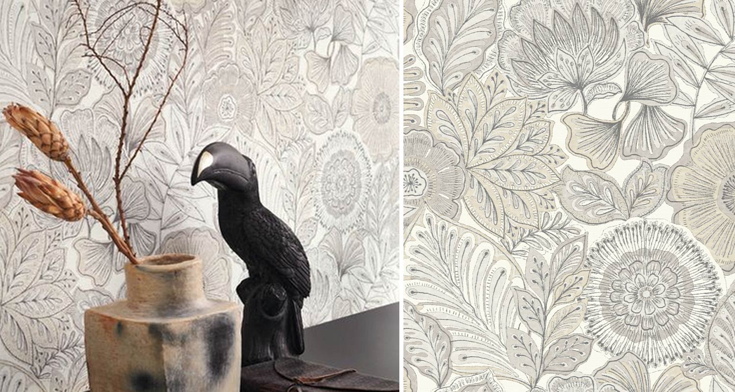 Balin innoittamana syntynyt tapetti Casadeco Bali 88150920 sopii kodin eri tiloihin. Tapetti K-Raudan valikoimista.