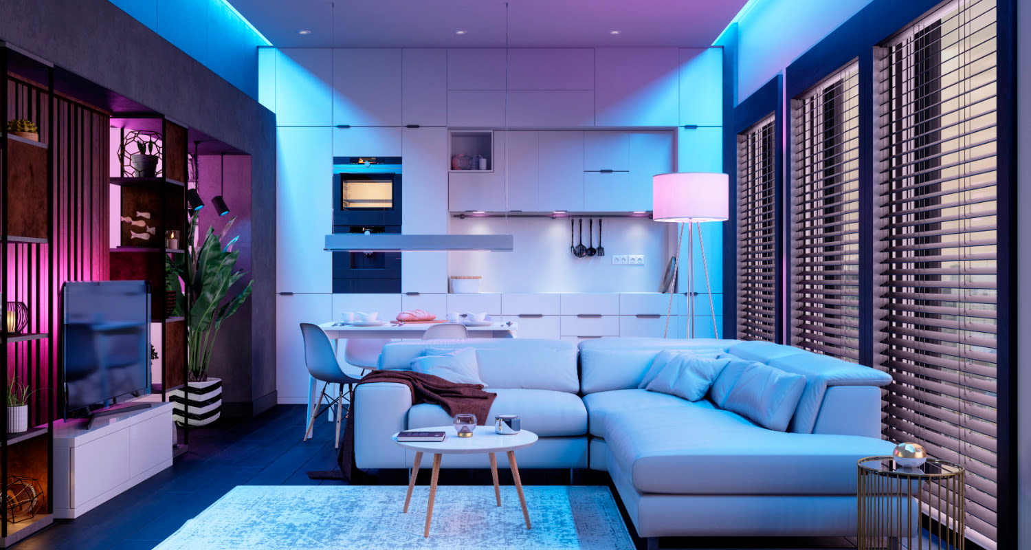 LEDVANCE SMART+ WiFi -tuotteita, joiden avulla toteutettu kodin älyvalaistus.