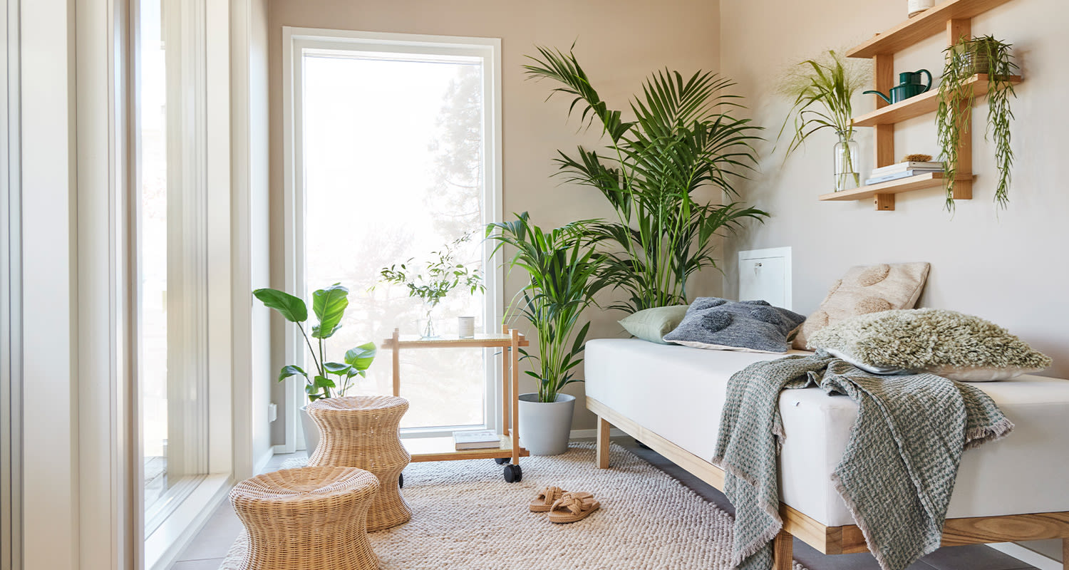 Skandinaavinen sisustus toteutettuna K-Raudan Ainoakoti Fiksu -kotiin Asuntomessuilla.