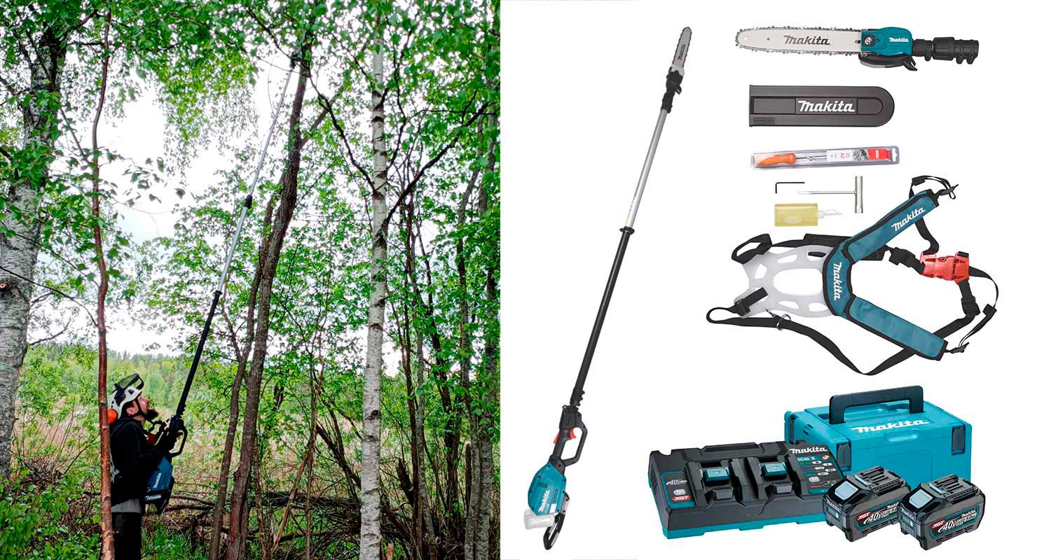 Testissä ammattilaisella Makitan akkuketjusaha UA004GZ 40V XGT