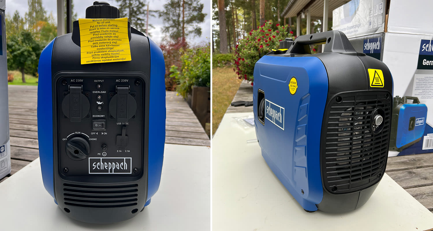 Aggregaatti SG2500I 2,0kW lähikuvassa