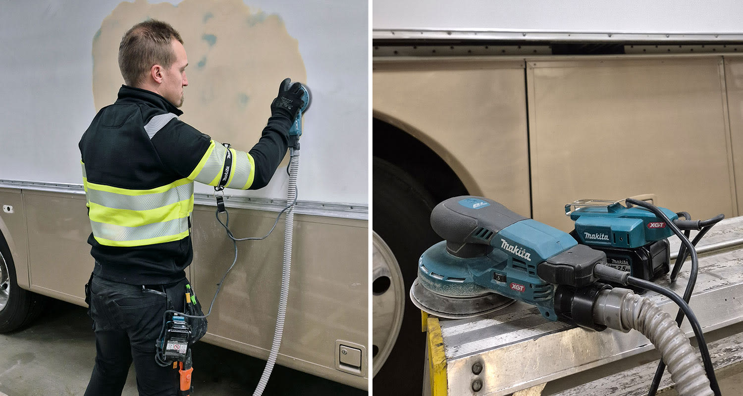 Testissä Makitan akkuepäkeskohiomakone BO001CGZ 40V XGT