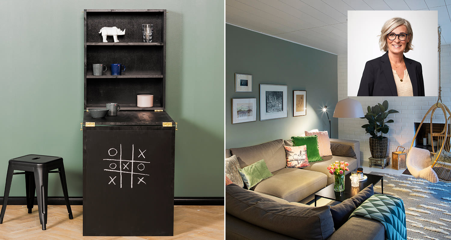 ohjeet taittopöydän tekoon pieneen tilaan sekä vanha olohuone remontoituna