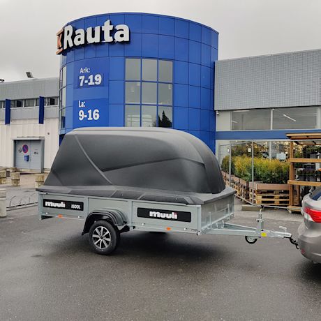 Muuli 1500L peräkärryn testaus kuorman kanssa