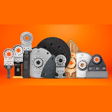 Erilaisia Fein-monitoimikoneen teriä K-Raudasta