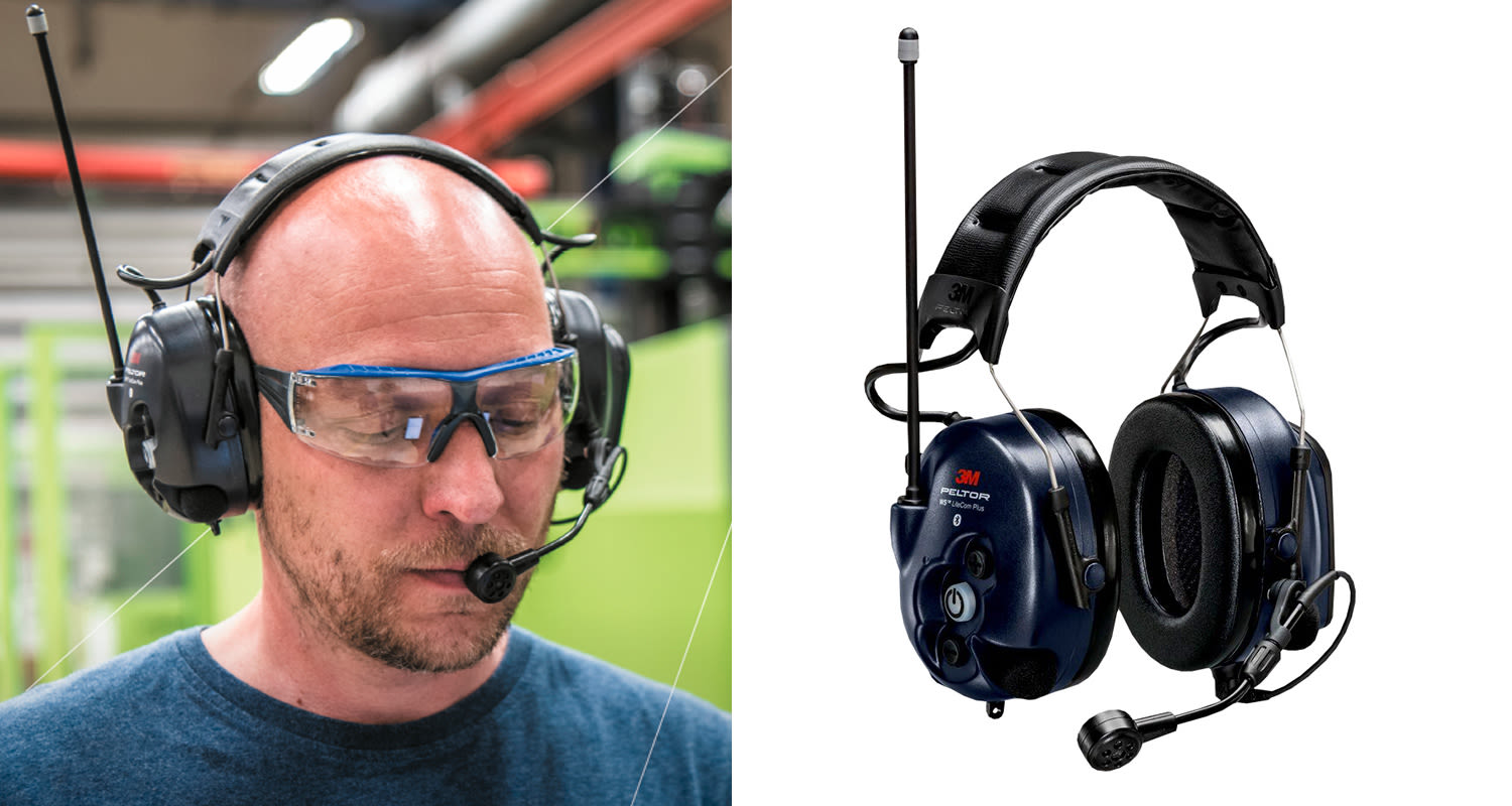 3M-kuulosuojaimet miehen päässä